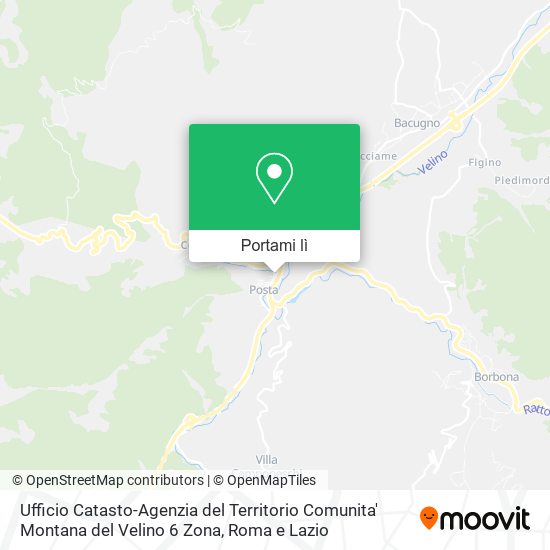 Mappa Ufficio Catasto-Agenzia del Territorio Comunita' Montana del Velino 6 Zona