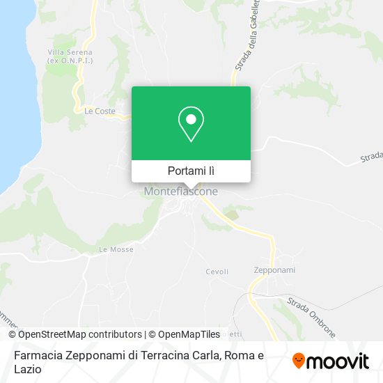 Mappa Farmacia Zepponami di Terracina Carla