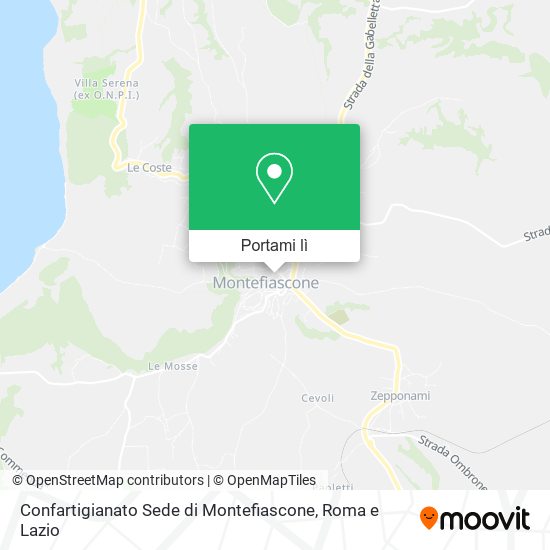 Mappa Confartigianato Sede di Montefiascone