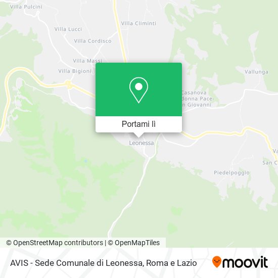 Mappa AVIS - Sede Comunale di Leonessa