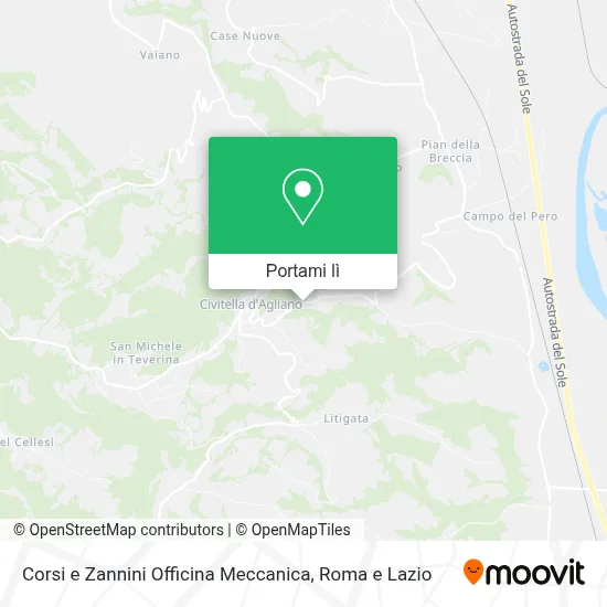 Mappa Corsi e Zannini Officina Meccanica