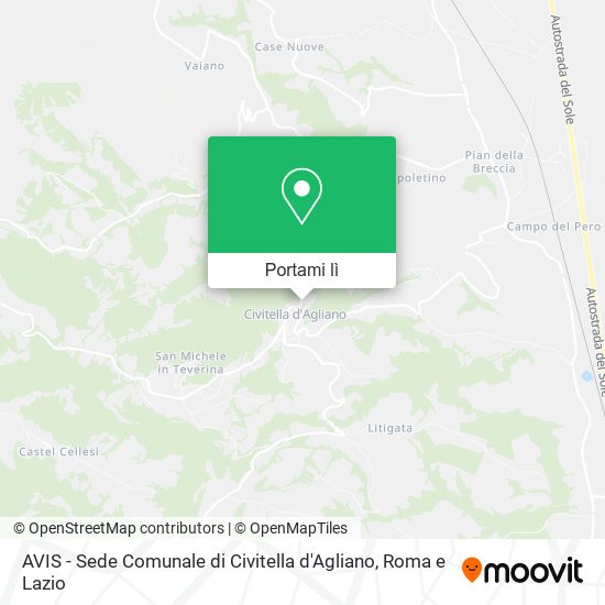 Mappa AVIS - Sede Comunale di Civitella d'Agliano