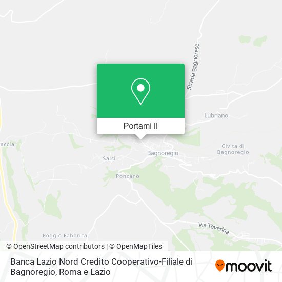 Mappa Banca Lazio Nord Credito Cooperativo-Filiale di Bagnoregio