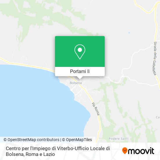 Mappa Centro per l'Impiego di Viterbo-Ufficio Locale di Bolsena