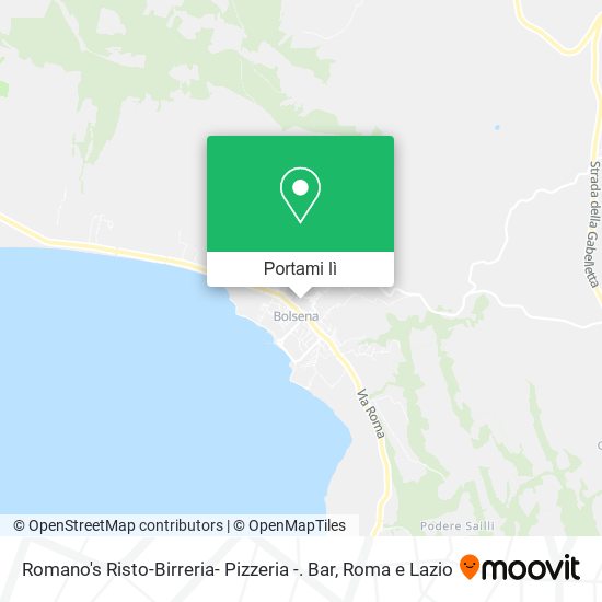 Mappa Romano's Risto-Birreria- Pizzeria -. Bar