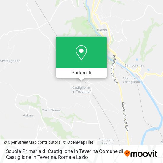 Mappa Scuola Primaria di Castiglione in Teverina Comune di Castiglione in Teverina