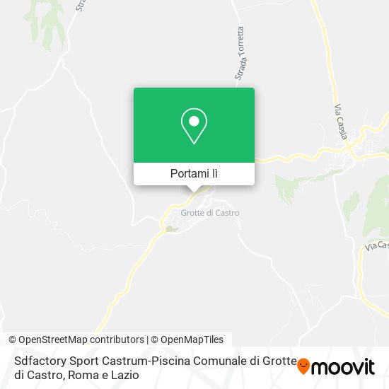 Mappa Sdfactory Sport Castrum-Piscina Comunale di Grotte di Castro