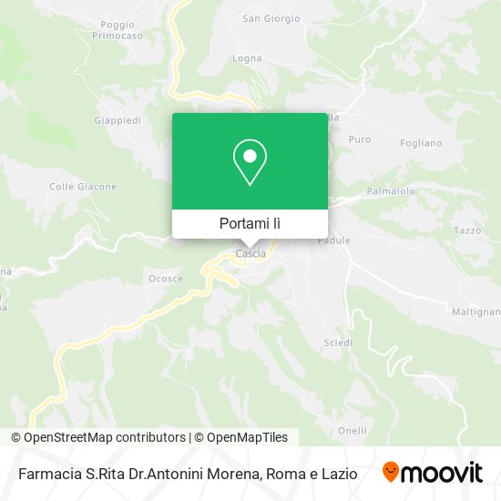 Mappa Farmacia S.Rita Dr.Antonini Morena