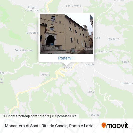 Mappa Monastero di Santa Rita da Cascia