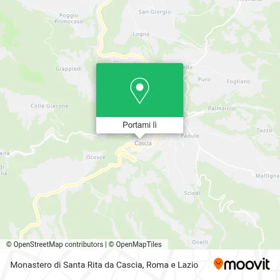 Mappa Monastero di Santa Rita da Cascia