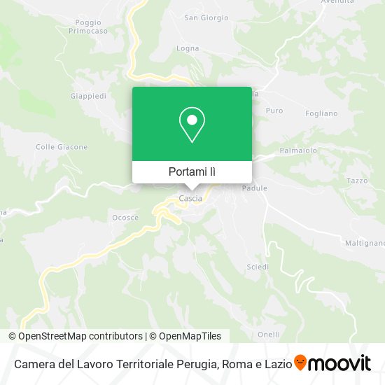 Mappa Camera del Lavoro Territoriale Perugia