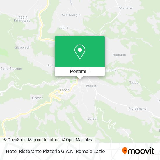 Mappa Hotel Ristorante Pizzeria G.A.N