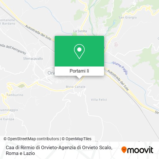 Mappa Caa di Rirmio di Orvieto-Agenzia di Orvieto Scalo