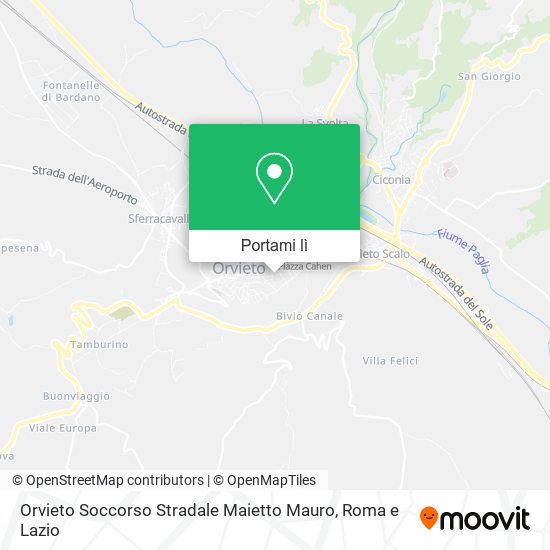 Mappa Orvieto Soccorso Stradale Maietto Mauro