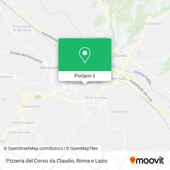 Mappa Pizzeria del Corso da Claudio