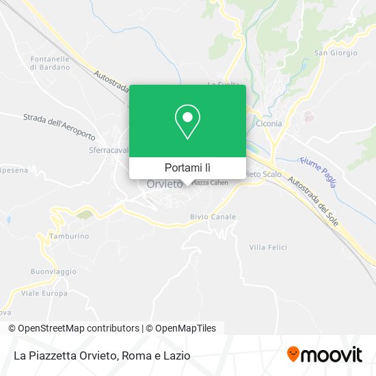 Mappa La Piazzetta Orvieto