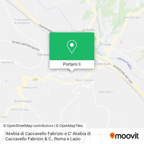 Mappa 'Akebia di Caccavello Fabrizio e C' Akebia di Caccavello Fabrizio & C.
