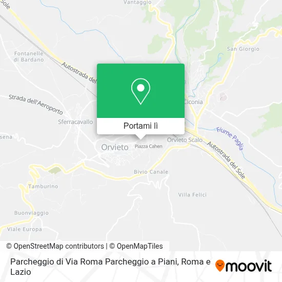 Mappa Parcheggio di Via Roma Parcheggio a Piani