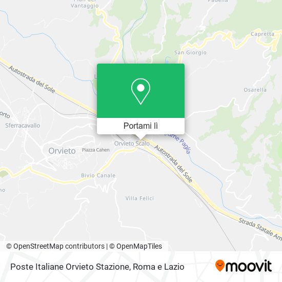 Mappa Poste Italiane Orvieto Stazione