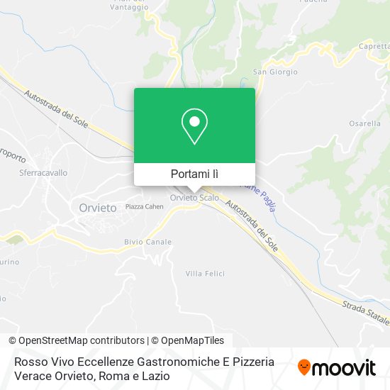 Mappa Rosso Vivo Eccellenze Gastronomiche E Pizzeria Verace Orvieto