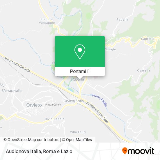 Mappa Audionova Italia