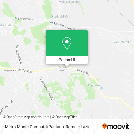Mappa Metro-Monte Compatri/Pantano