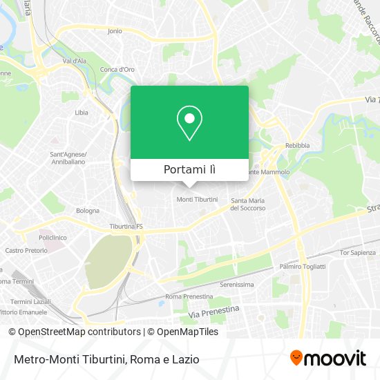 Mappa Metro-Monti Tiburtini