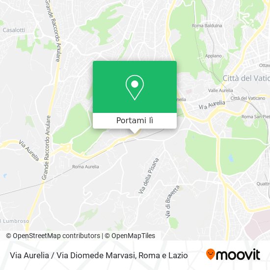 Mappa Via Aurelia / Via Diomede Marvasi