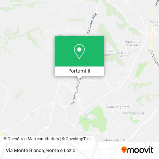 Mappa Via Monte Bianco