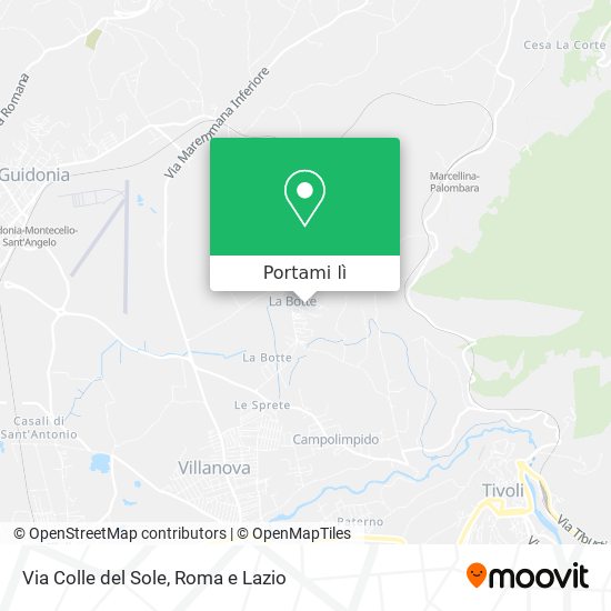 Mappa Via Colle del Sole