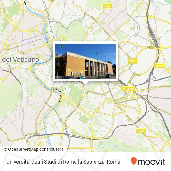 Mappa Universita' degli Studi di Roma la Sapienza