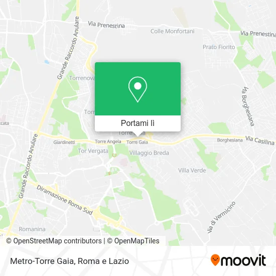 Mappa Metro-Torre Gaia