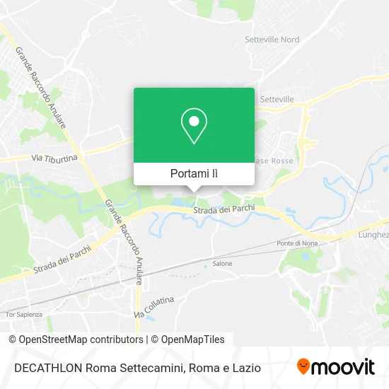 Mappa DECATHLON Roma Settecamini