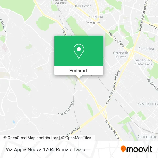 Mappa Via Appia Nuova 1204