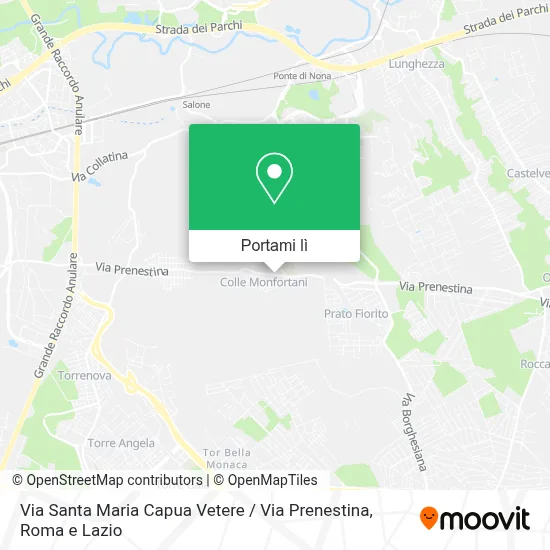 Mappa Via Santa Maria Capua Vetere / Via Prenestina