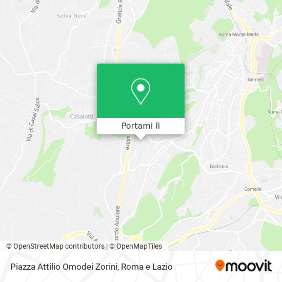 Mappa Piazza Attilio Omodei Zorini