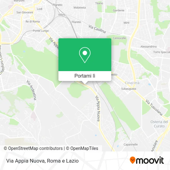 Mappa Via Appia Nuova