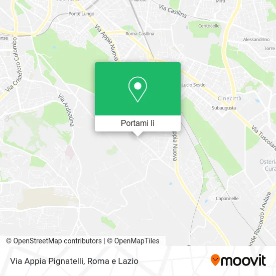 Mappa Via Appia Pignatelli