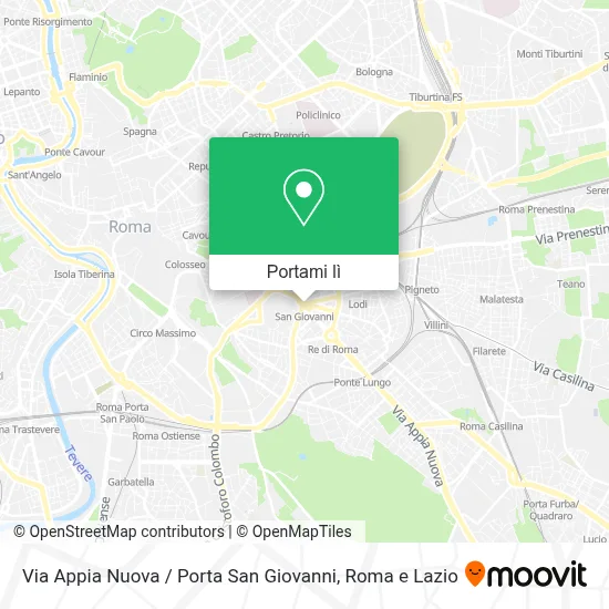 Mappa Via Appia Nuova / Porta San Giovanni