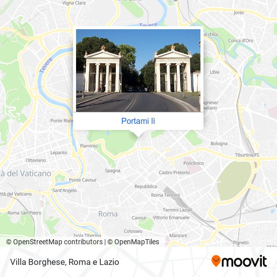 Mappa Villa Borghese