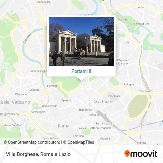 Mappa Villa Borghese