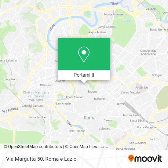 Mappa Via Margutta  50