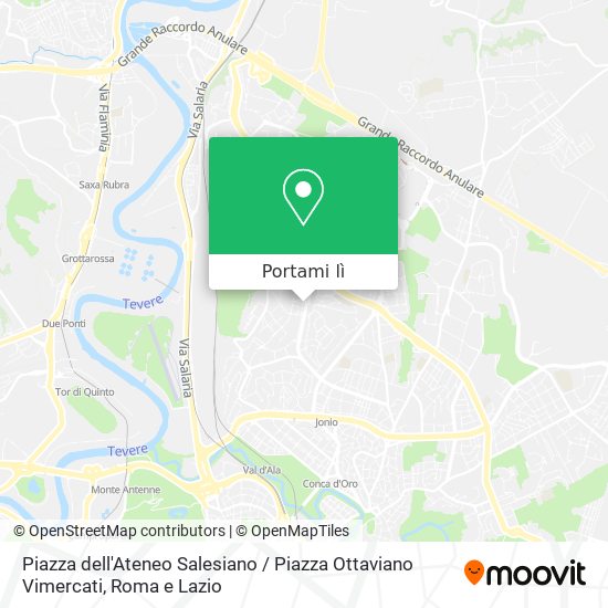 Mappa Piazza dell'Ateneo Salesiano / Piazza Ottaviano Vimercati
