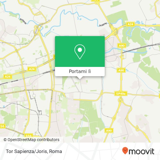 Mappa Tor Sapienza/Joris