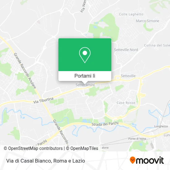 Mappa Via di Casal Bianco