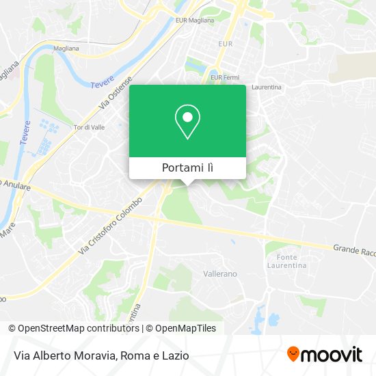 Mappa Via Alberto Moravia