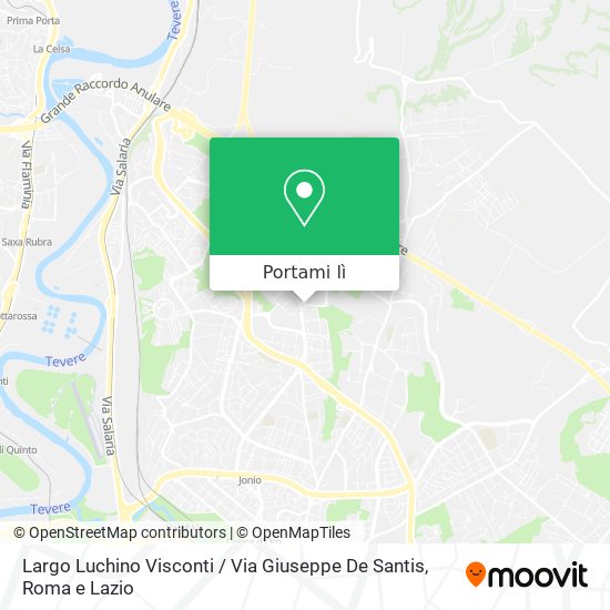 Mappa Largo Luchino Visconti / Via Giuseppe De Santis
