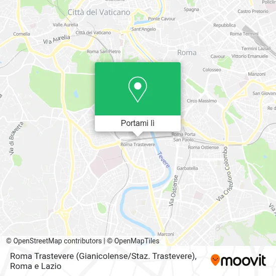 Mappa Roma Trastevere (Gianicolense / Staz. Trastevere)