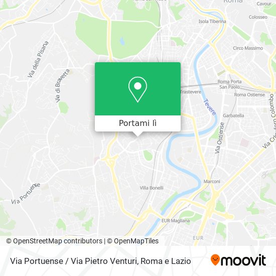 Mappa Via Portuense / Via Pietro Venturi