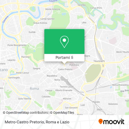 Mappa Metro-Castro Pretorio